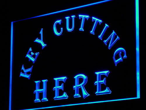 Key Cutting Here Cut Shop neon Light Sign